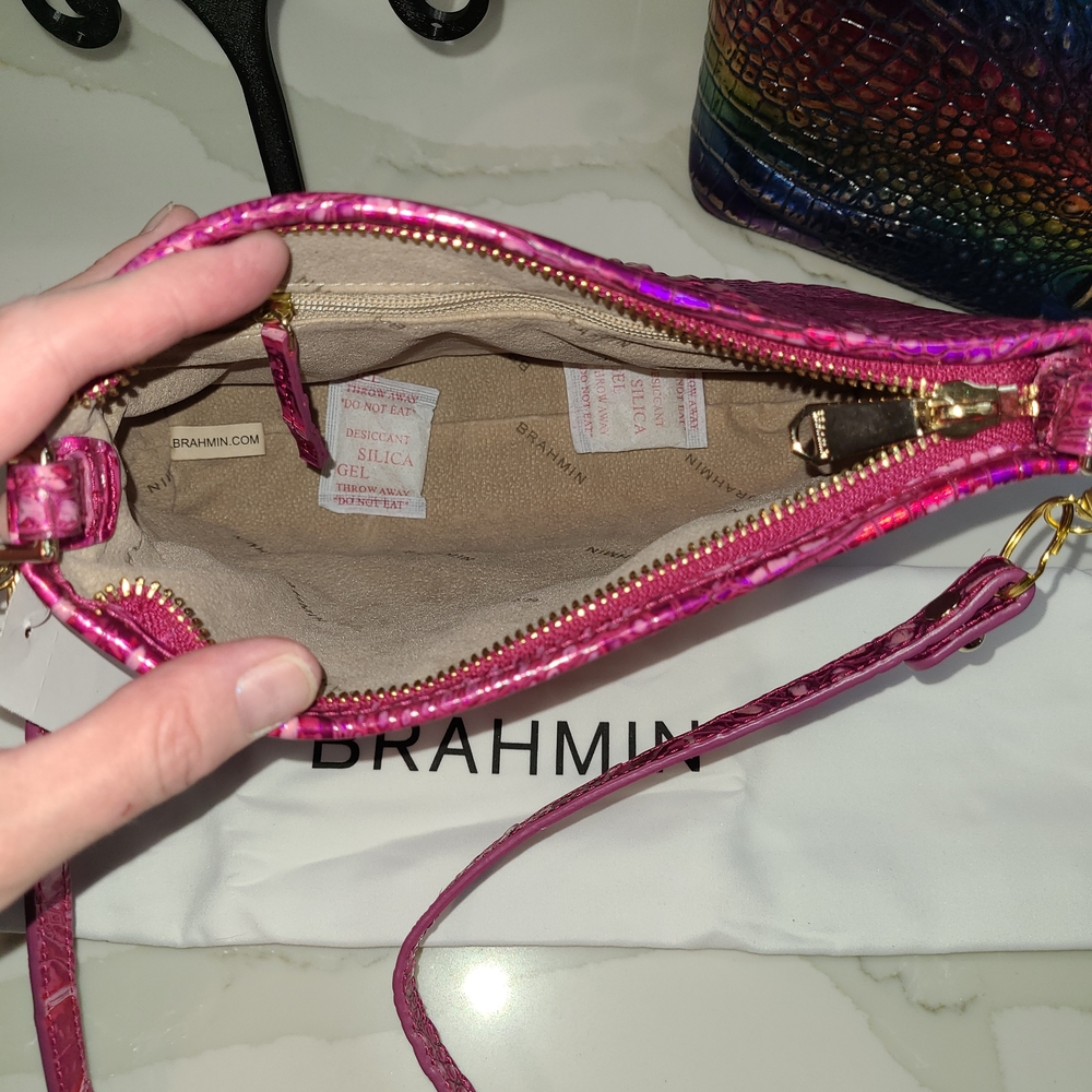 Brahmin Lorelei Pink Potion Melbourne Shoulder Bag Pristine - Picture 5 of 5